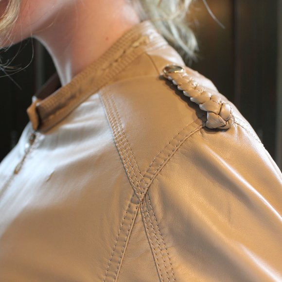 Dusty Pink Leather Jacket - Picture 2 of 5